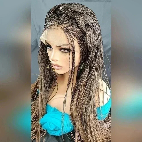 Braided wigs, 100% handmade, long braids  gorgeous, micro millions braids, NWT - Picture 15 of 17